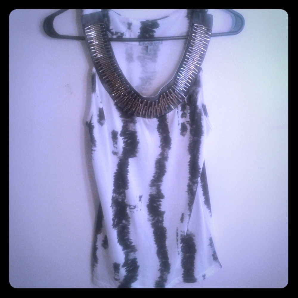 Charlotte Russe tank w/ embellished collar size S